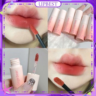 ♕ Gege Bear Pink Velvet Foggy Lip Glaze Matte Soft Fog Smooth Moisturizing Lipstick Non-stick Cup Easy To Color Long Lasting Face Makeup 6 แบบยอดนิยม