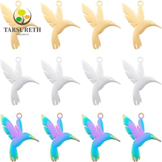 Tarsureth จี้โลหะสเตนเลส รูปนกฮัมมิ่งเบิร์ด 3 สี สําหรับต่างหู DIY 30 ชิ้น