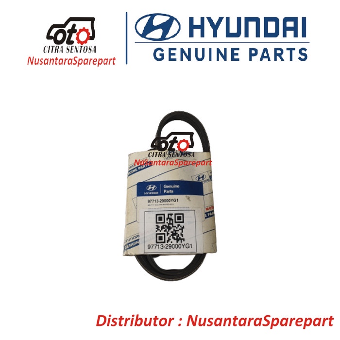 FAN VAN BELT -VA/C (4PK 850/RG-400) HYUNDAI 9713-29000YG1