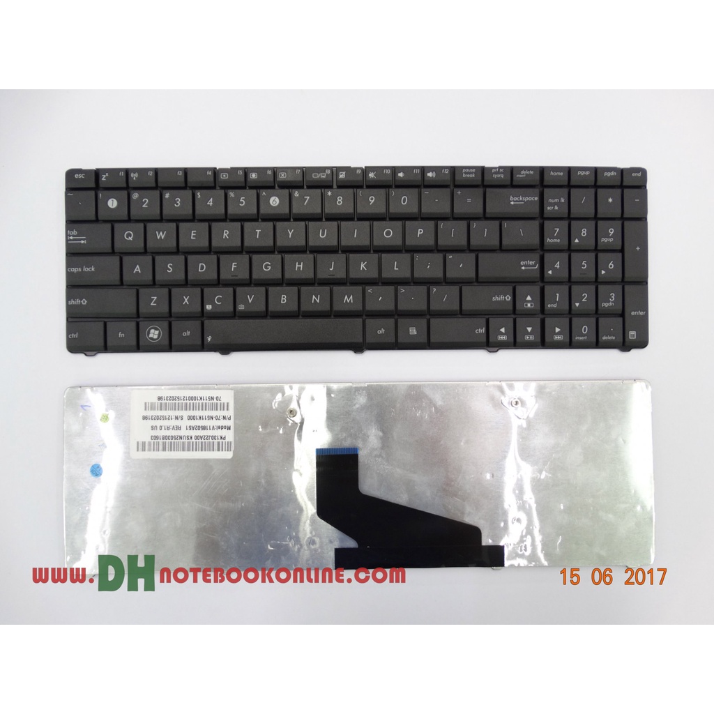 แป้นพิมพ์ คีย์บอร์ดโน๊ตบุ๊ค Asus X53 Laptop Keyboard