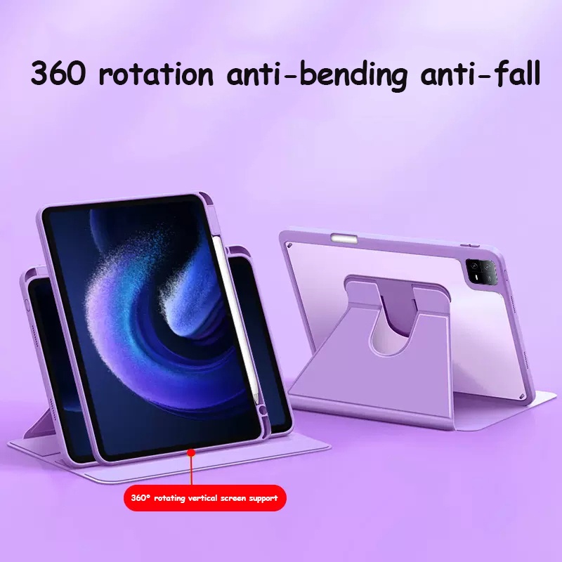 เคสแท็บเล็ตอะคริลิคใส หมุนได้ 360 องศา พร้อมช่องใส่ปากกา สําหรับ Redmi Pad SE 2023 11 นิ้ว SE 11 นิ้ว SE 11 นิ้ว Xiaomi Pad 6 Pad 6 Pro Pad 5 Pad 5 Pro