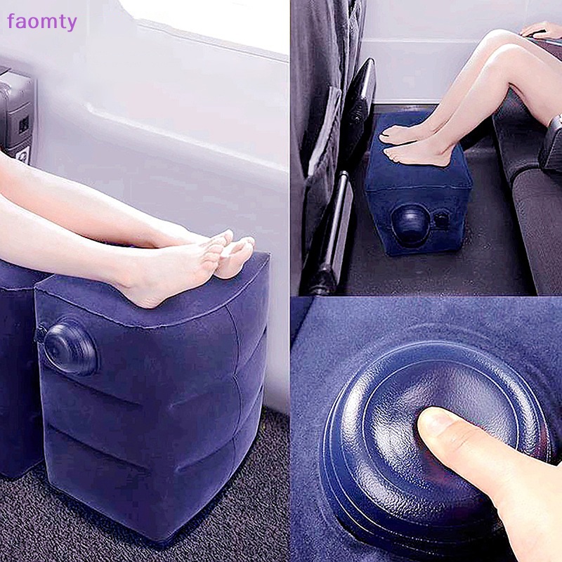Faomty หมอนพักเท้าเป่าลม ปรับความสูงได้ สําหรับเดินทางไกล