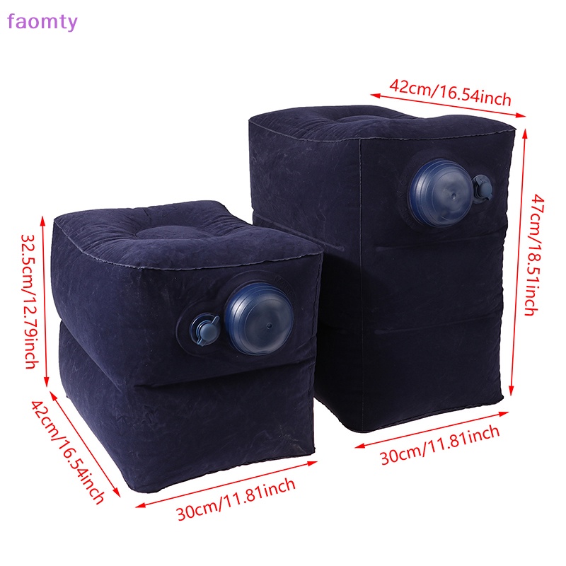 Faomty หมอนพักเท้าเป่าลม ปรับความสูงได้ สําหรับเดินทางไกล