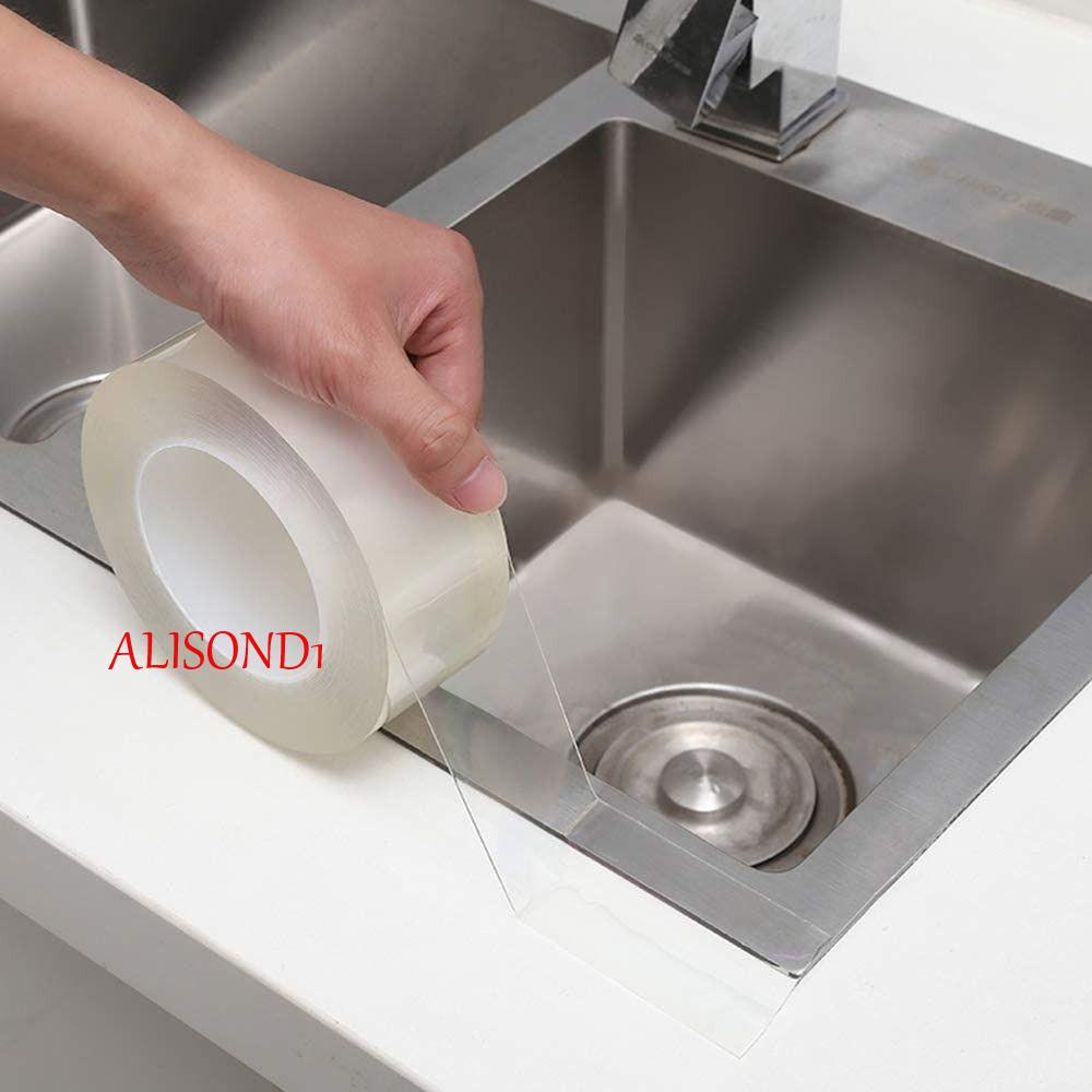 Alisond1 เทปกาวใส กันน้ํา หนา 0.3 มม. สําหรับติดอ่างล้างจาน ห้องครัว ห้องน้ํา