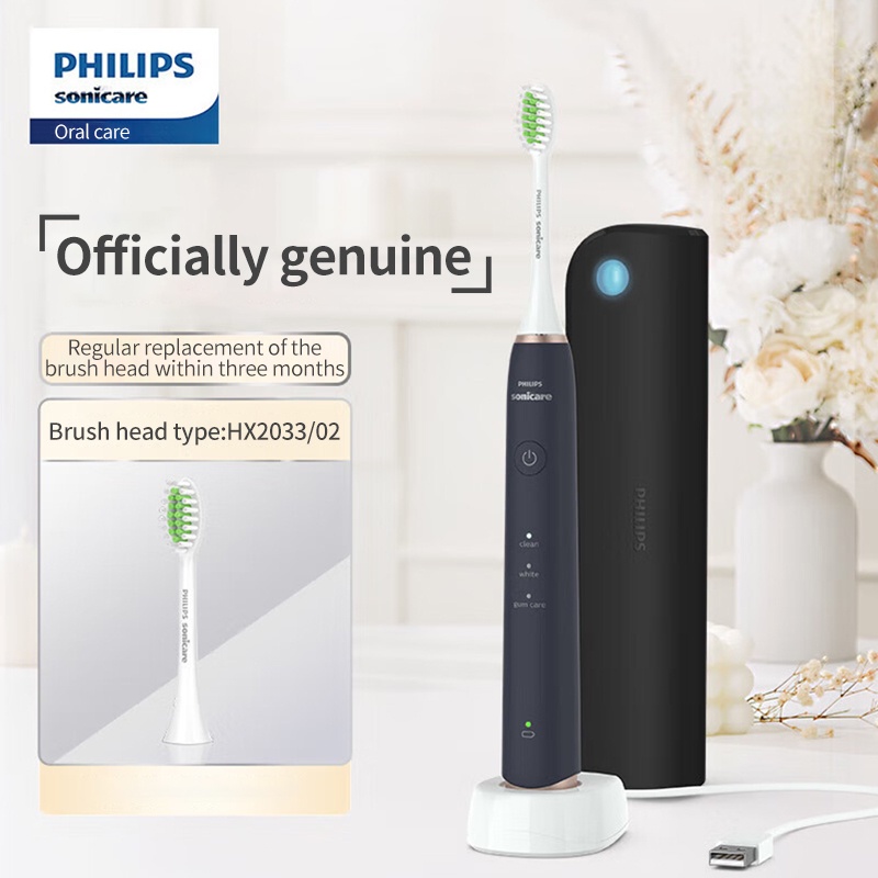 Philips HX2461 แปรงสีฟันไฟฟ้า 1 หัวแปรงสีขาวสว่าง 1 ชิ้น และด้ามจับ 1 ชิ้น