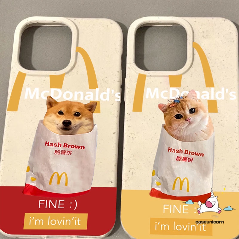 เคสโทรศัพท์มือถือ แบบนิ่ม ลายโลโก้ลูกสุนัข และลูกแมว ย่อยสลายได้ สําหรับ iPhone 11 7plus 14 13 15 12 Pro MAX 8 6 XR 7 X 15 6S Plus XS MAX SE 2020