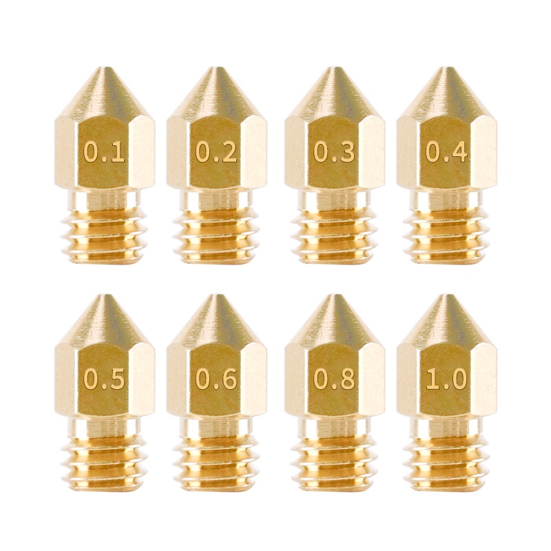 3D printer accessories Extruder printhead Makerbot mk8 pointed brass nozzle