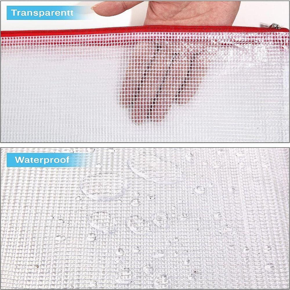 Mauriceoya กระเป๋าตาข่าย มีซิป กันน้ํา ขนาด A3 A4 A5 A6 สําหรับใส่เครื่องสําอาง เอกสาร