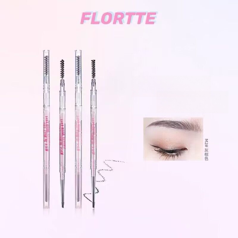 Flortte ดินสอเขียนคิ้ว กันน้ำ กันเหงื่อ ติดทนนาน ไม่ซีดจาง ดินสอเขียนคิ้วเนื้อละเอียดเป็นพิเศษ