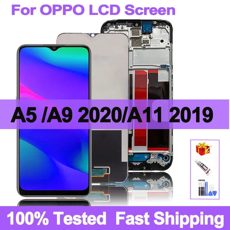 หน้าจอสัมผัส LCD พร้อมกรอบ แบบเปลี่ยน สําหรับ OPPO A5 2020 A31 2020 A9 2020 A11 A11X A8 2019 CPH1931