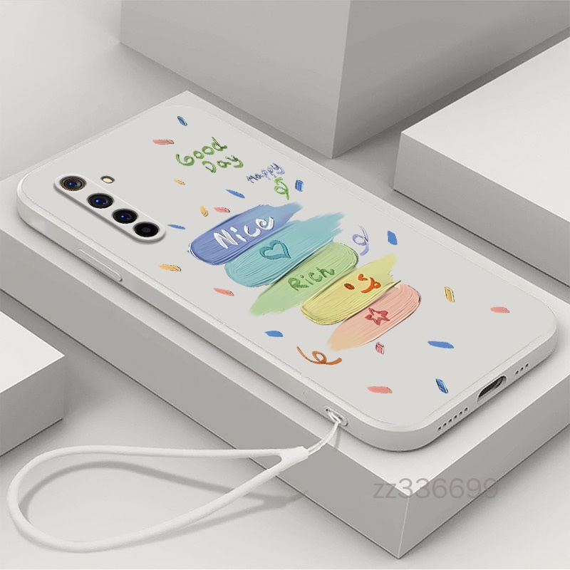 เคส Realme 6 Realme 6 pro Realme 7 Realme 7 5G Realme 7 pro Realme 7i Realme C17 เคสโทรศัพท์มือถือ ซิลิโคน ขอบตรง ลาย NICE DIY สําหรับ Realme 6 Realme 6 pro Realme 7 Realme 7 5G Realme 7 pro Realme 7i Realme C17