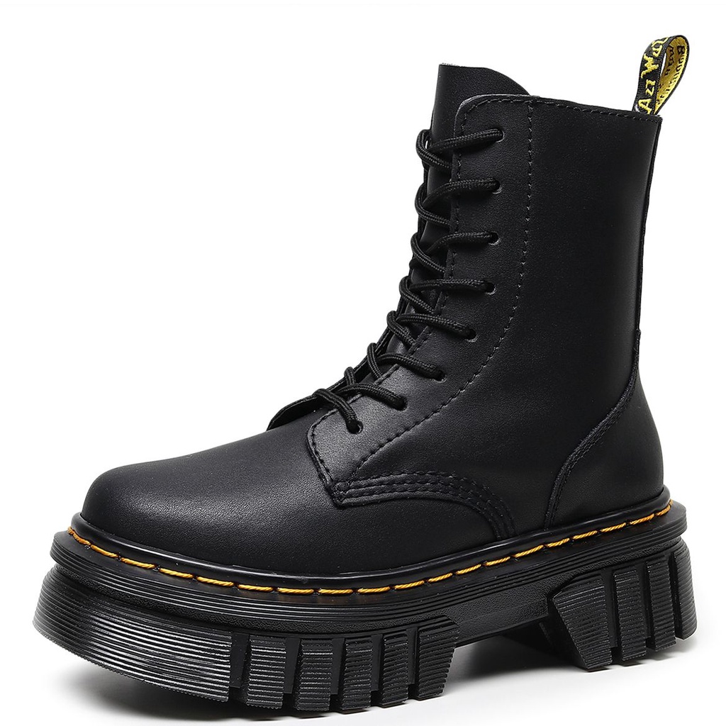 Dr. martens Ladies Martin Boots รองเท้าลําลองหนังแท้ขนาดใหญ่