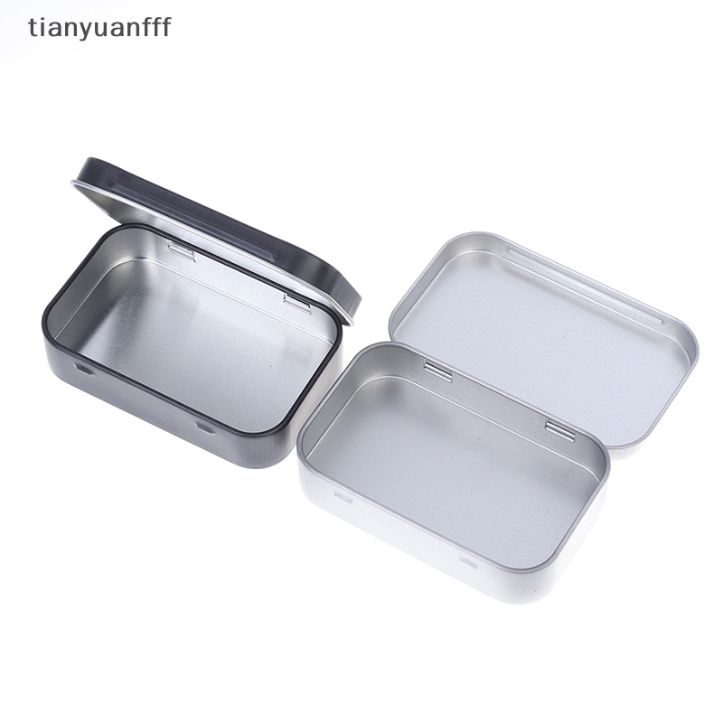 Tianyuanfff ชุดกล่องโลหะดีบุกเปล่า ขนาดเล็ก สําหรับใส่จัดเก็บเหรียญ ลูกอม กุญแจ