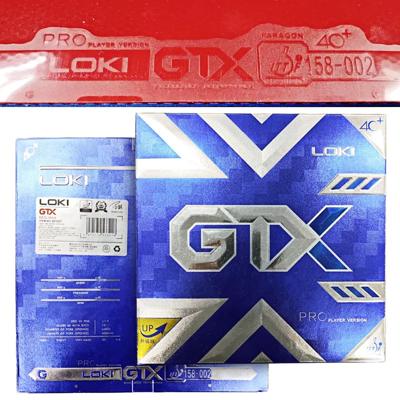 แผ่นยางปิงปอง แบบเหนียว พร้อมพรีเซตฟองน้ํา สําหรับทําเค้ก LOKI GTX Pro