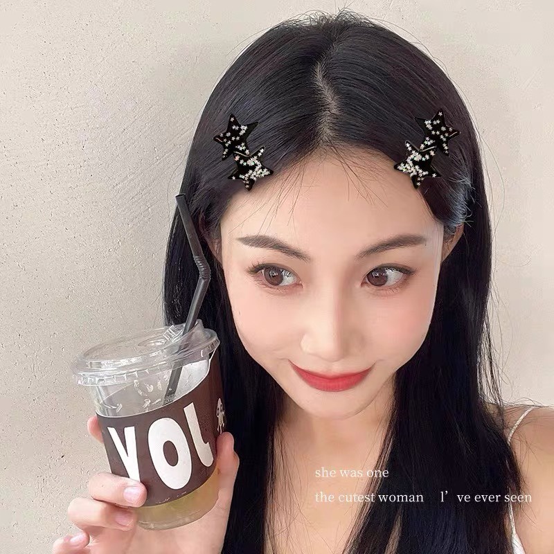 แฟชั่นเกาหลี 10 ชิ้น กิ๊บติดผม ผู้หญิง ใหม่ Y2k นาที อารมณ์สวยงาม พลอยเทียม ดาว โลหะ กิ๊บหน้าม้า ด้านข้าง เครื่องประดับผม - รูปที่ 2