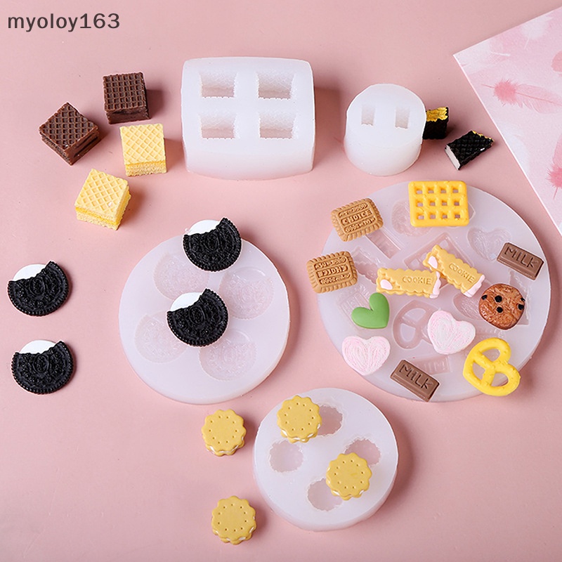 Myoloy แม่พิมพ์ซิลิโคนเรซิ่น รูปบิสกิต สําหรับทําเค้ก บิสกิต Diy 1 ชิ้น