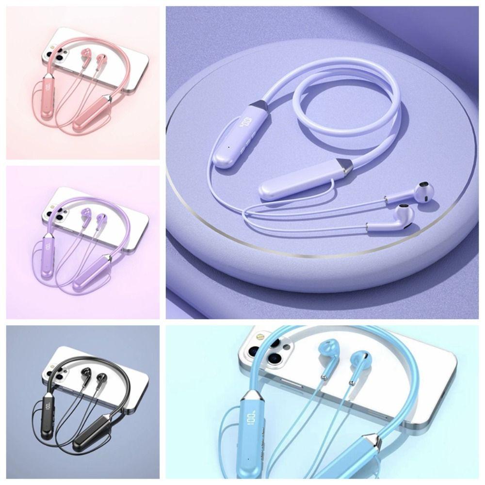 มอคโฮ หูฟังบลูทูธ,กันน้ําบลูทูธไร้สาย,ชุดหูฟังเกมลวดพร้อมไมโครโฟนสเตอริโอทวิภาคีอลูมิเนียมอัลลอยด์หูฟังคล้องคอของขวัญวัน