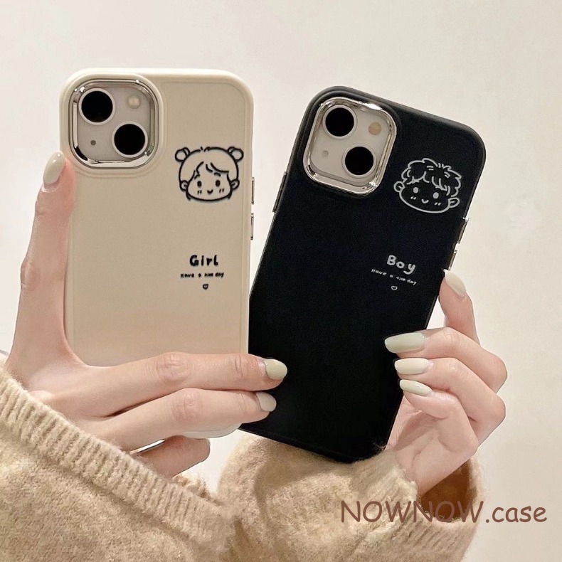 เคสโทรศัพท์มือถือนิ่ม กันตก กรอบโลหะ ลายการ์ตูน สําหรับ iPhone 15 14 13 12 11 Pro MAX X XR XS MAX 7 8 Plus