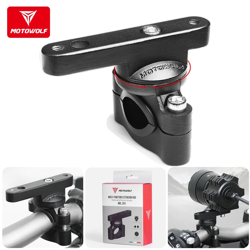 รถจักรยานยนต์ LED ไฟหน้า Spotlight Clamps Bracket Tube Mount สําหรับรถจักรยานยนต์หมอกเสริมผู้ถือโคมไฟ Motos อุปกรณ์เสริม