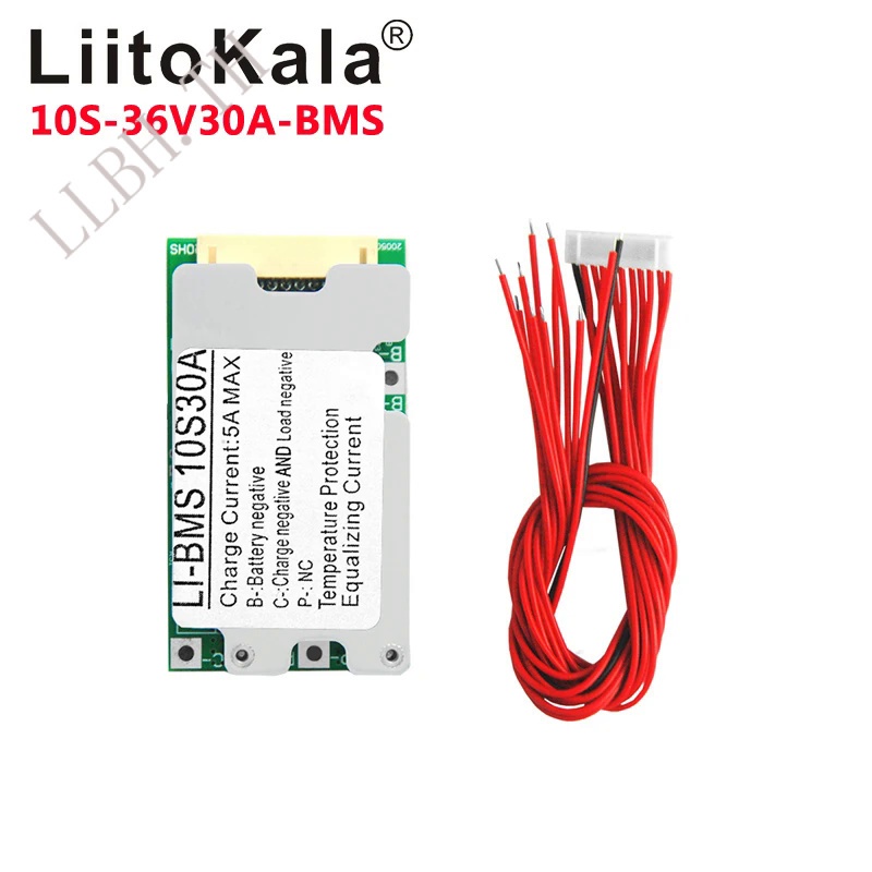 Liitokala BMS 10S/13S/16S/20S 36V/48V/60V/72V 30A แบตเตอรี่ลิเธียมไอออนชาร์จแผ่นป้องกัน