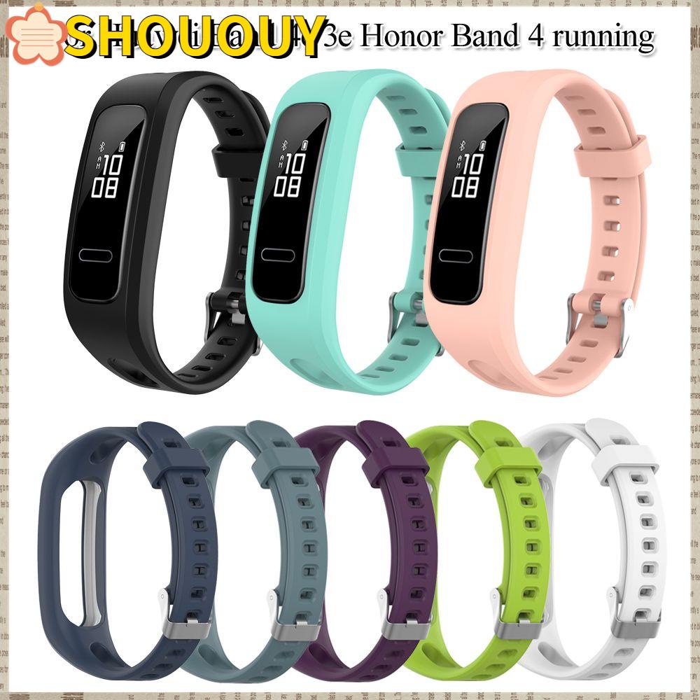 Shououy สายนาฬิกาข้อมือซิลิโคน แบบนิ่ม สําหรับ Huawei Band 4e 3e Honor Band 4 Running