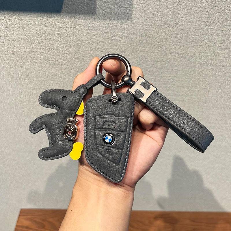 ซองใส่กุญแจรถหนังสำหรับ BMW 7 series 735li 740 X7  i7 X1 ix XM X6 3 series 5 series 530 320li สาม series 1 series x1 x3 x5 ห้า series x2 525 gt กรณีกุญแจรถ พวงกุญแจรถ รีโมทคอนโทรลกรณีกุญแจ ราคา ถูกที่สุด ดีลบีเคเค แกลเลอรีภาพที่ 6