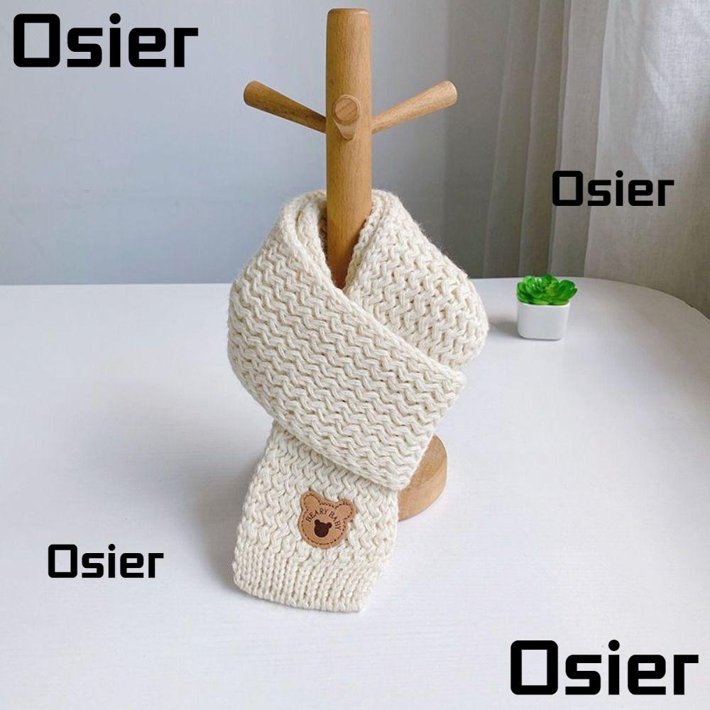 Osier1 ผ้าคลุมไหล่ ผ้าถัก น่ารัก ผ้าพันคอเด็ก ฤดูใบไม้ร่วง ฤดูหนาว สีพื้น คอเด็ก