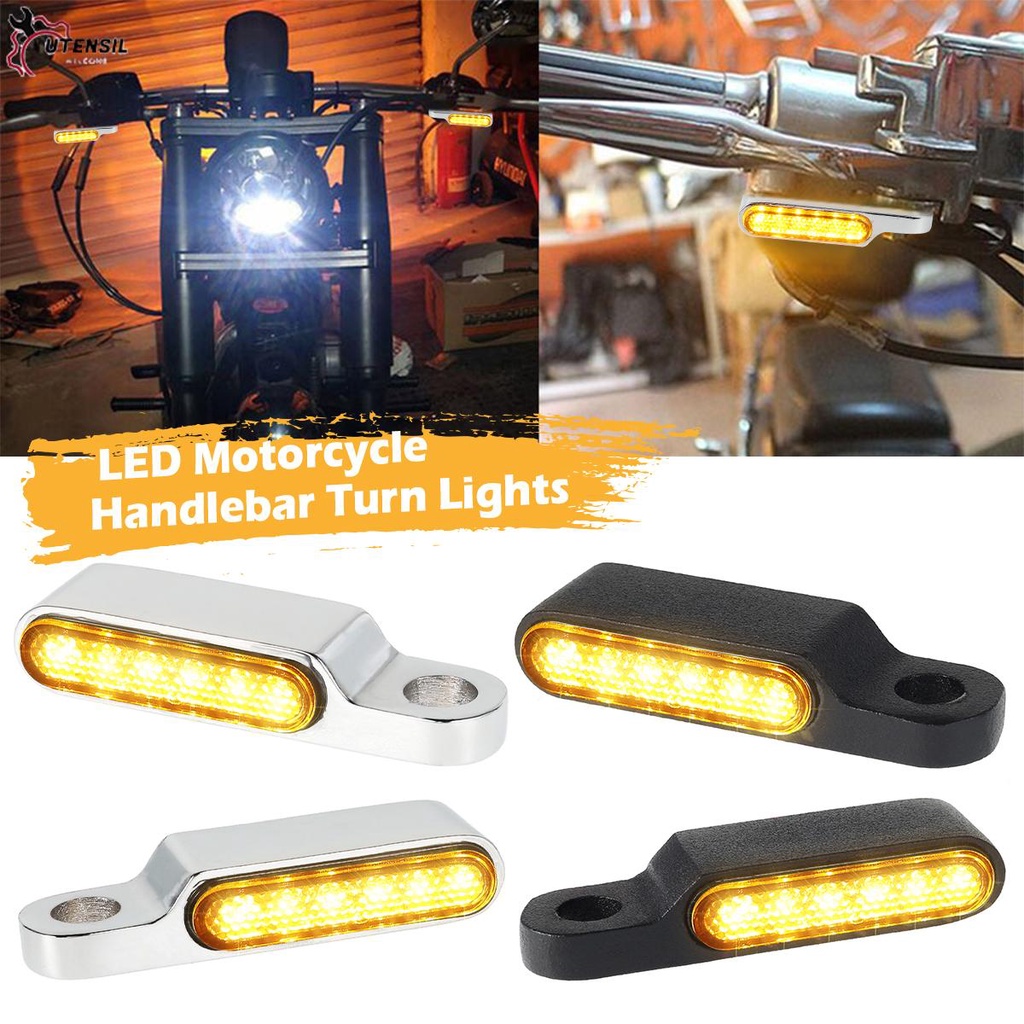 ไฟเลี้ยว LED ขนาดเล็ก สําหรับติดแฮนด์รถมอเตอร์ไซค์  2 ชิ้น