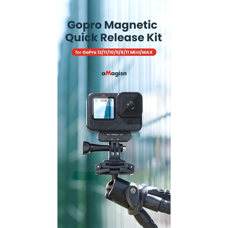 ชุดปลดเร็ว แบบแม่เหล็ก สําหรับกล้อง GoPro 12 11 10 - รูปที่ 6