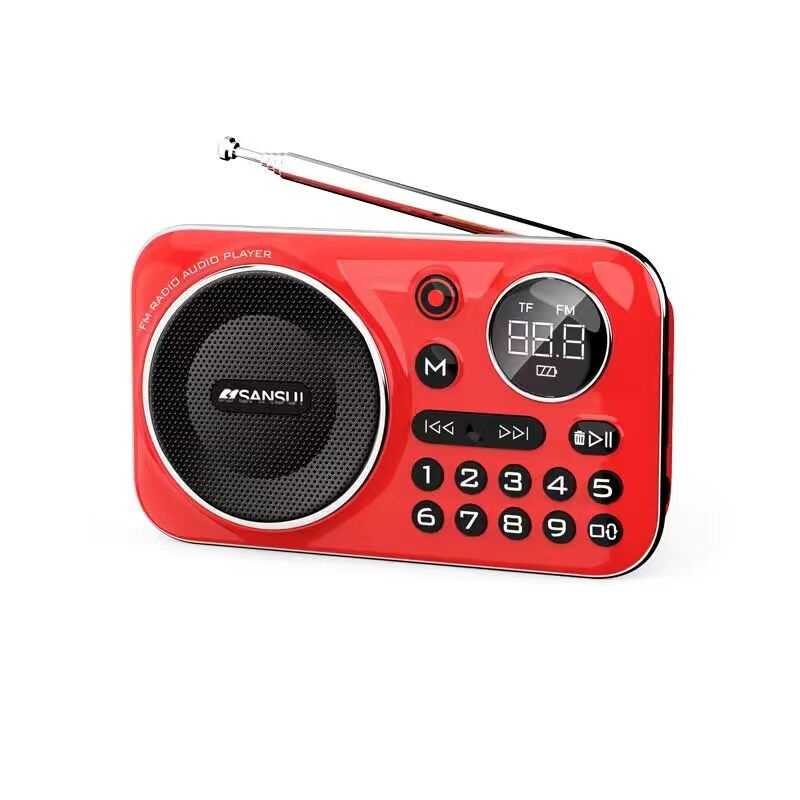 Sansui F21 ลําโพงบลูทูธไร้สาย วิทยุ FM ขนาดเล็ก แบบพกพา สําหรับผู้สูงอายุ มัลติฟังก์ชั่น การ์ด TF / USB Music Walkman