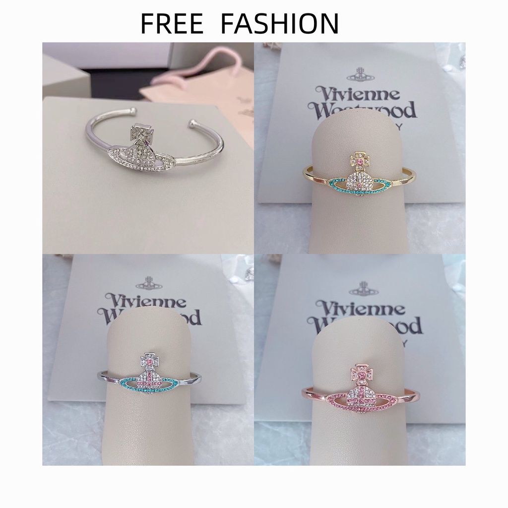 สไตล์ใหม่ VIVI ดาวเสาร์ เต็มรูปแบบ เพชร สร้อยข้อมือ เปิด ปรับได้ คลาสสิก ดาวเคราะห์ ระดับไฮเอนด์ เฉพาะ สร้อยข้อมือ ทุกการแข่งขัน เครื่องประดับหญิง ฟรี