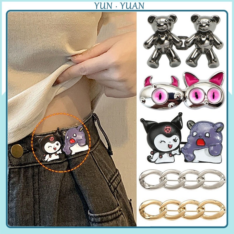 SANRIO [Yunyuan] หัวเข็มขัด รูปมอนสเตอร์ตาสามตา ถอดออกได้ ไร้ตะเข็บ เครื่องประดับแฟชั่น สําหรับเสื้อผ้า