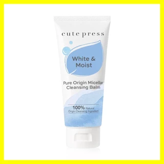 Cute Press Pure Origin Micellar Cleansing Balm 80g คิวท์ เพรส บาล์มเนื้อเนียนนุ่มสำหรับทำความสะอาดเครื่องสำอางและผิว...