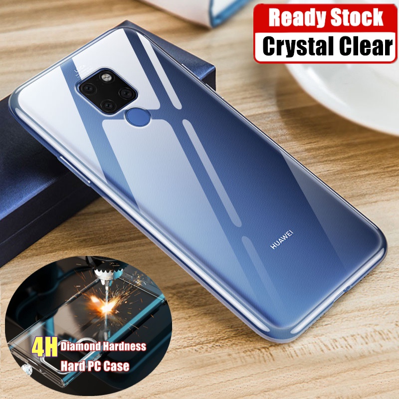 สําหรับ Huawei Mate 20 HMA-L29 L09 LX9 คริสตัลใส ทนทาน เคสอะคริลิคแข็ง ไม่เคยขีดข่วน สีเหลือง ฝาหลัง