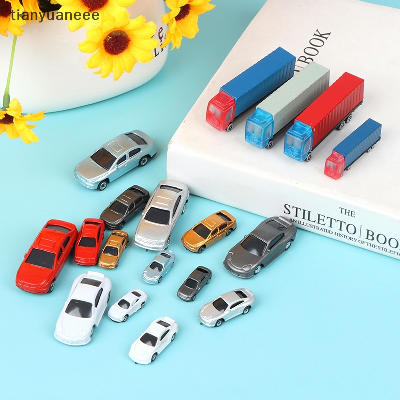 Tianyuaneee 1:100-200 Dollhouse Miniature รถรถบรรทุกคอนเทนเนอร์รุ่นรถตุ๊กตา Decor Well