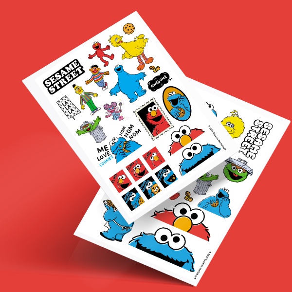 Se-ed (ซีเอ็ด) : SST4-สติกเกอร์ : Sesame Street  Baby Family-1 A6 Sticker (A6-PP-STK-403) W10.5xH14.8 cm.