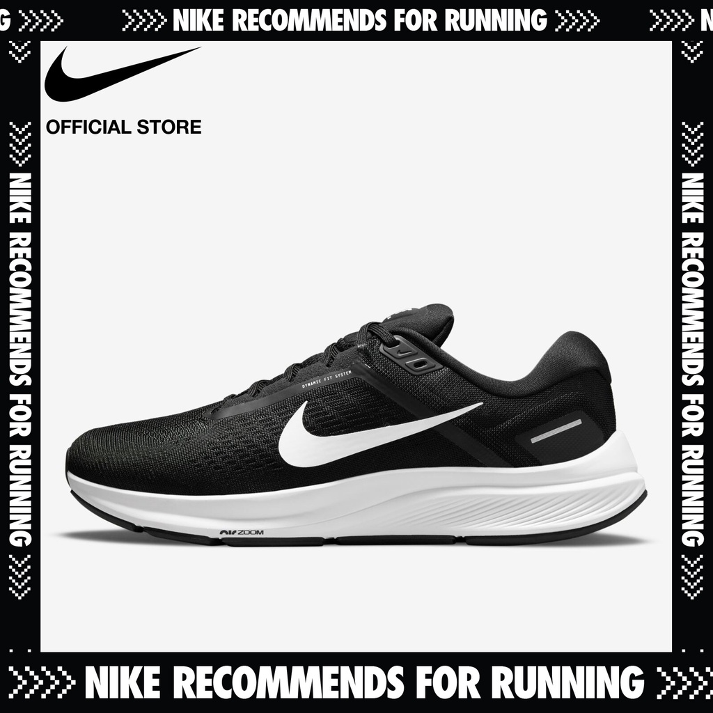 Nike Men's Air Zoom Structure 24 Road Running Shoes - Black รองเท้าวิ่งโร้ดรันนิ่งผู้ชาย Nike Air Zoom Structure 24