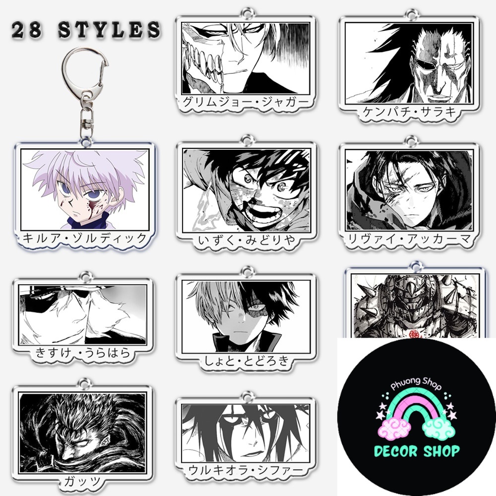 Levia Killua Zoldyck Bakugou Bleach Berserk พวงกุญแจพวงกุญแจจี้อุปกรณ์เสริม