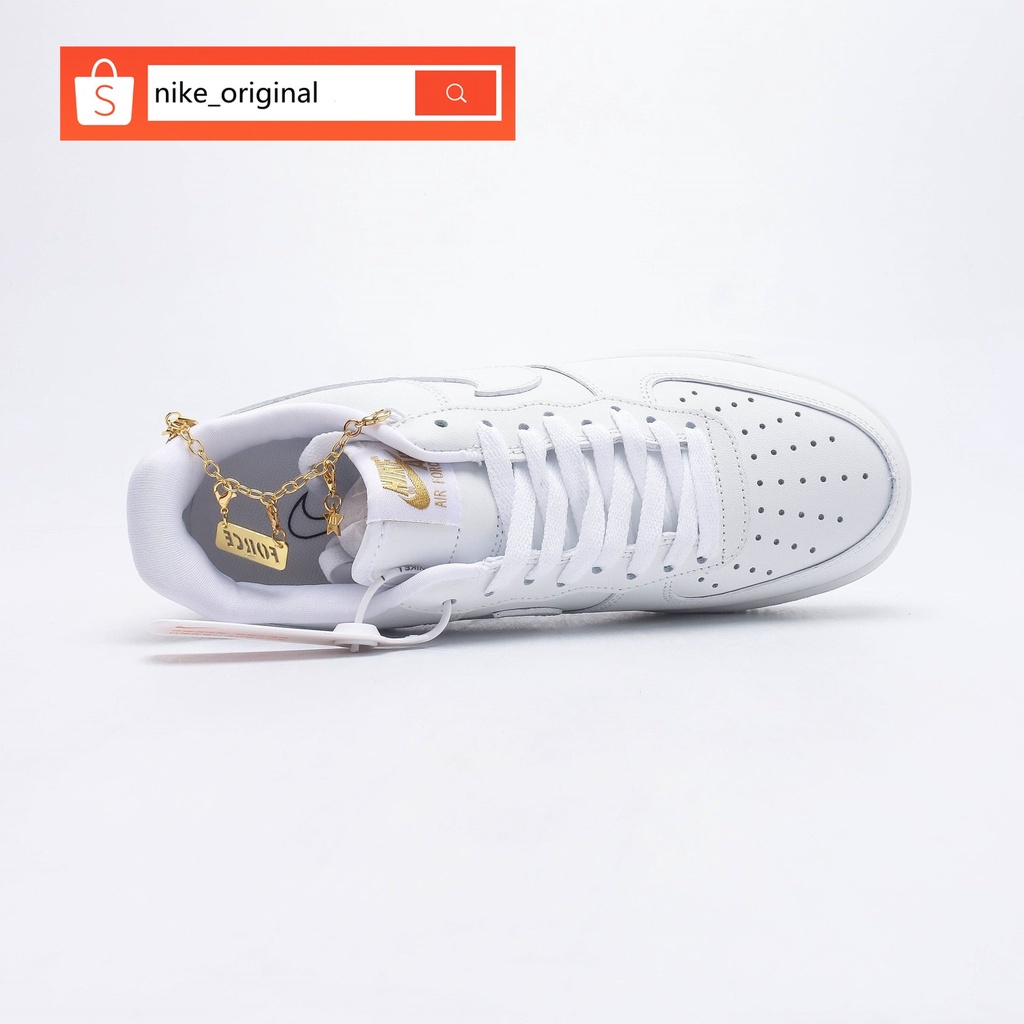 Nike Air Force 1 Low LX "Lucky Charms" ผ้าใบลำลองสีขาวของแท้ 100% สำหรับผู้หญิงและผู้ชาย รองเท้า Ho