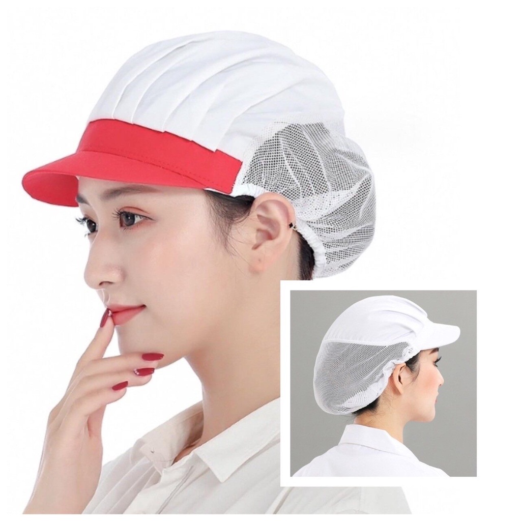 ✨ หมวก แม่ครัว หมวกทำอาหาร โรงงาน เชฟ ร้านอาหาร โรงแรม ผ้าเนื้อดี ยืดยุ่น ระบายอากาศ เกรดพรีเมี่ยม ✨ - รูปที่ 4