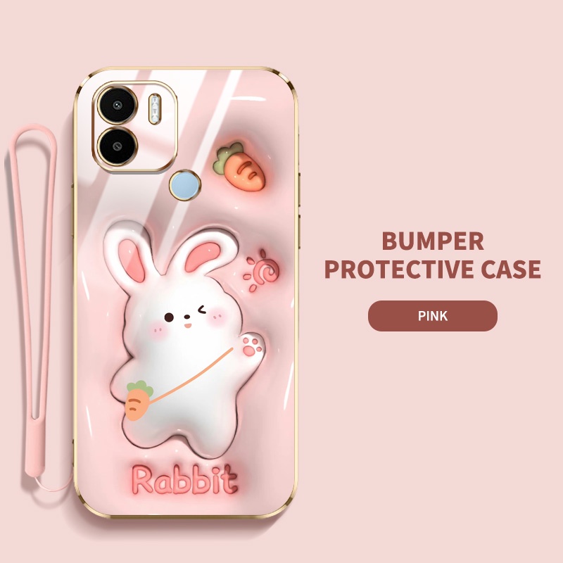 เคสโทรศัพท์มือถือ แบบนิ่ม ลายหมู กระต่าย 3D สําหรับ Xiaomi Redmi A2+ A1+ Case A3 2024 4G Redmi A2 2023 A1 2022 Redmi A1 A2 Plus
