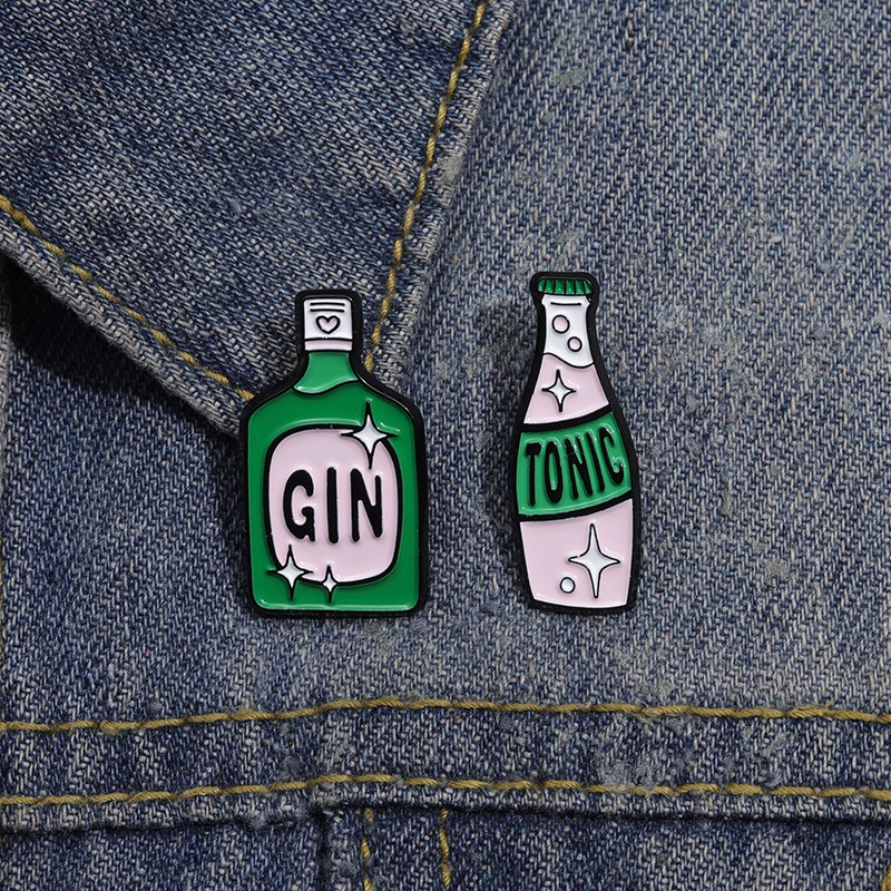 เข็มกลัด รูปการ์ตูน Gin Tonic เครื่องประดับ สําหรับเพื่อน