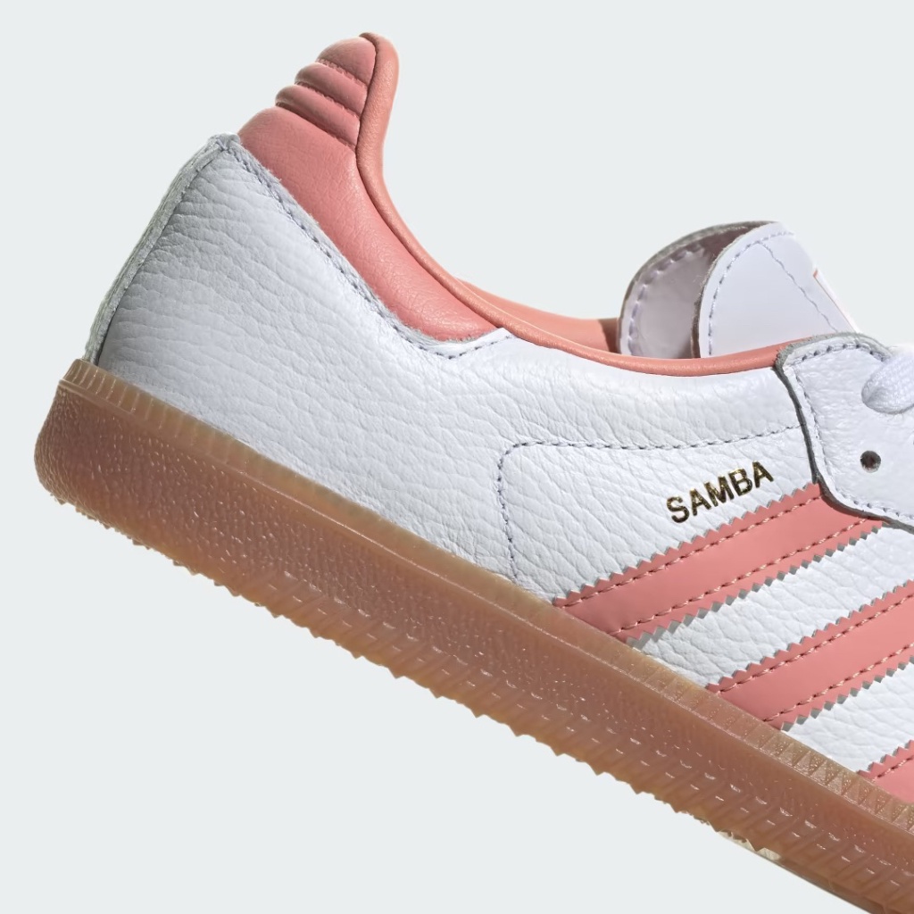 Adidas Samba OG สีขาวสีชมพู Wonder Clay (WMNS) รองเท้า true