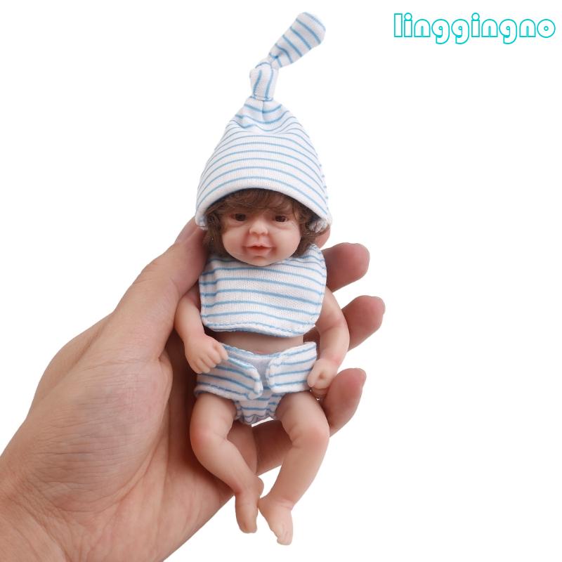 Rr ตุ๊กตาเด็กทารกแรกเกิด เสมือนจริง ซิลิโคนนิ่ม ขนาดเล็ก น่ารัก