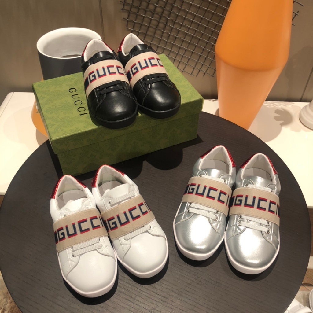 230923 gucci kids boy's girl's unisex slip-on sneakers รองเท้ากีฬาลำลองพร้อมกล่อง