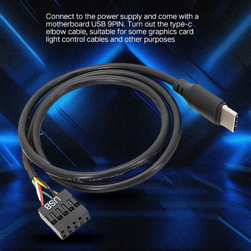 Rox สายเคเบิล USB Type C เป็น 9Pin สําหรับเมนบอร์ดคอมพิวเตอร์ เป็น USB C หน้าจอ PC LCD 9Pin