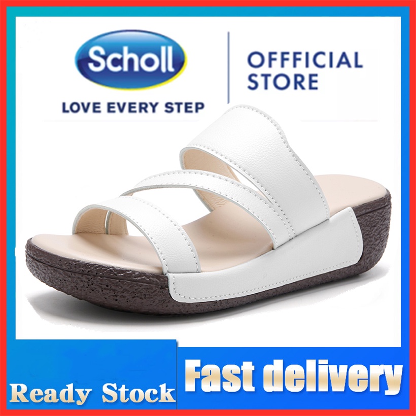 Scholl women shoes Womens scholl รองเท้าหนังลําลอง scholl ladies shoes Boat Shoes รองเท้าโลฟเฟอร์