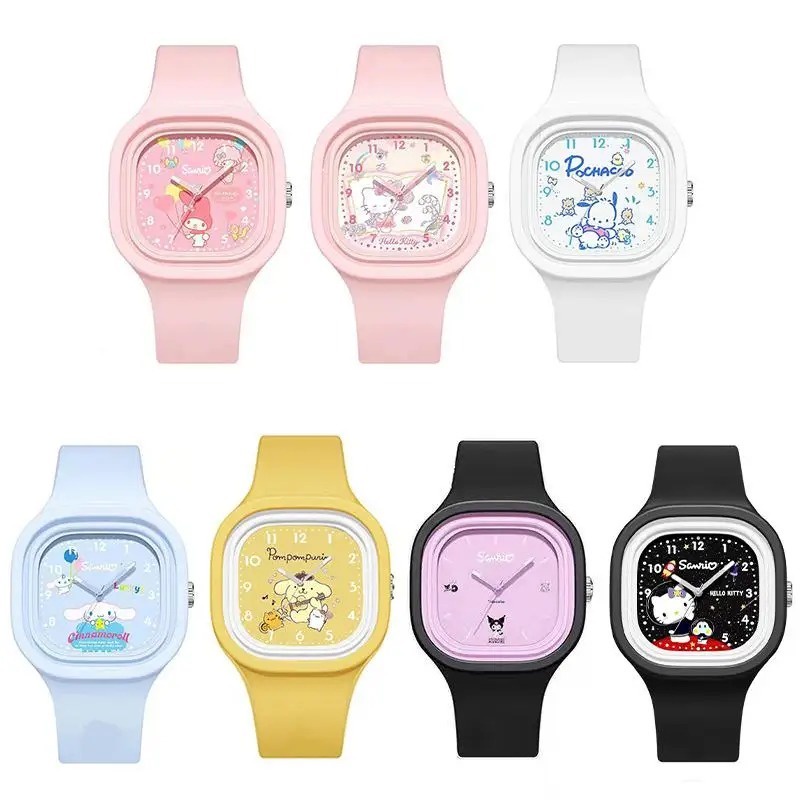 Sanrio Cinnamoroll นาฬิกาข้อมือควอทซ์ ลายการ์ตูนอนิเมะน่ารัก กันน้ํา ของขวัญ สําหรับเด็กผู้หญิง และผู้ชาย