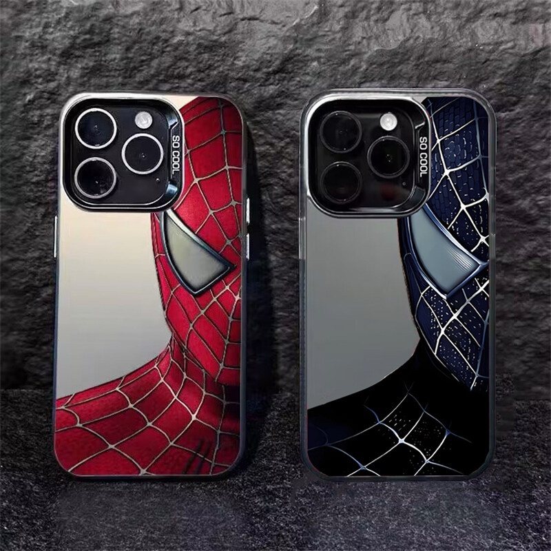 เคสโทรศัพท์มือถือแข็ง เนื้อแมตต์ ลายการ์ตูน Amine Cool Marvel Spider-Man Venom สําหรับ Huawei Nova 5T 7 Mate 40 30 P30 P40 Pro Honor 5T	 เคสสีเงิน แบบสองชั้น สีสันสดใส
