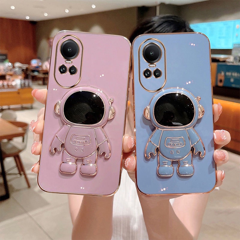 เคส oppo reno 10 reno 10 pro reno 10 pro + เคสโทรศัพท์ พร้อมที่ยึด นักบินอวกาศ ซิลิโคนนิ่ม กันกระแทก ฝาครอบป้องกัน oppo reno 10 reno 10 pro reno 10 pro +